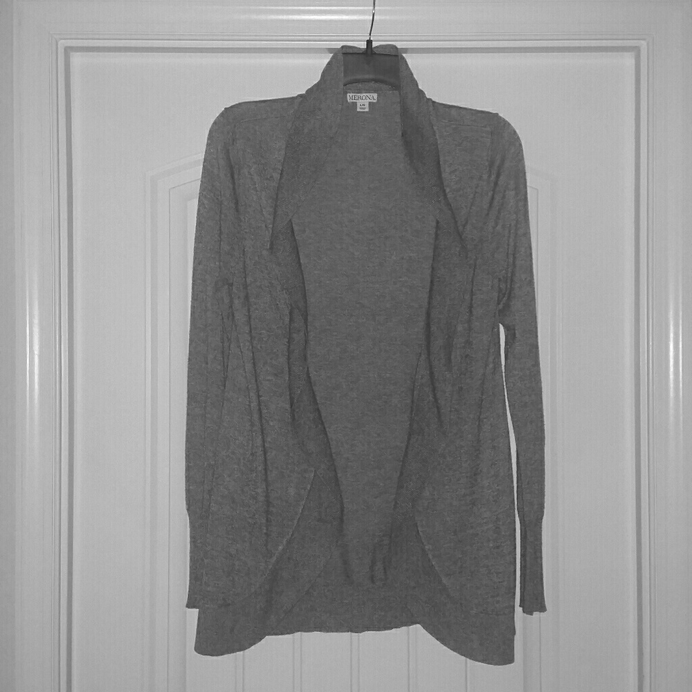 2 Merona Cardigan sweaters (gray and tan)